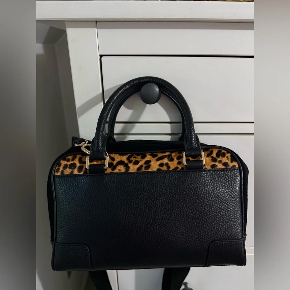Cole Haan Leopard hair calf  leather satchel New